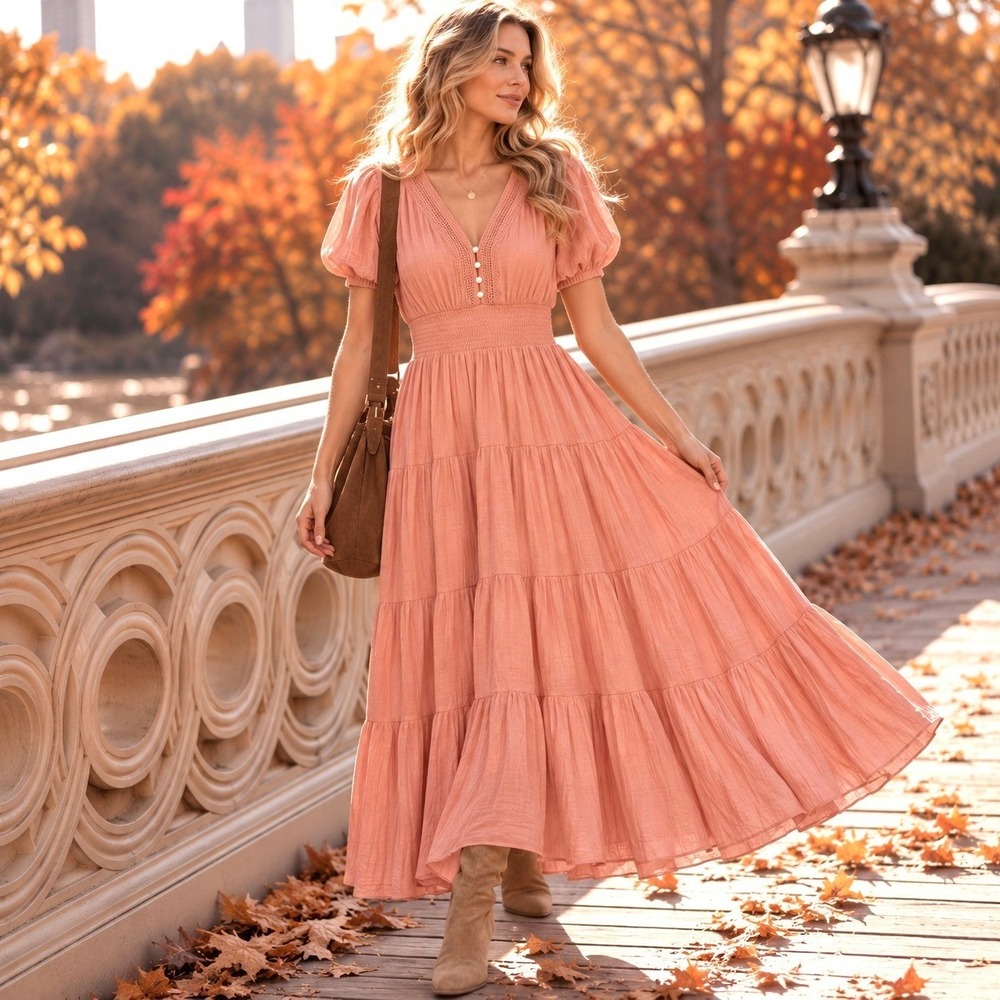 Anthropologie Kings Road XL Maxi Dress Cottagecore Romantic Fall Boho Chic NWT